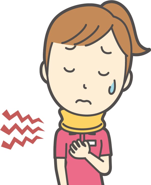 むち打ちの女性のイラスト