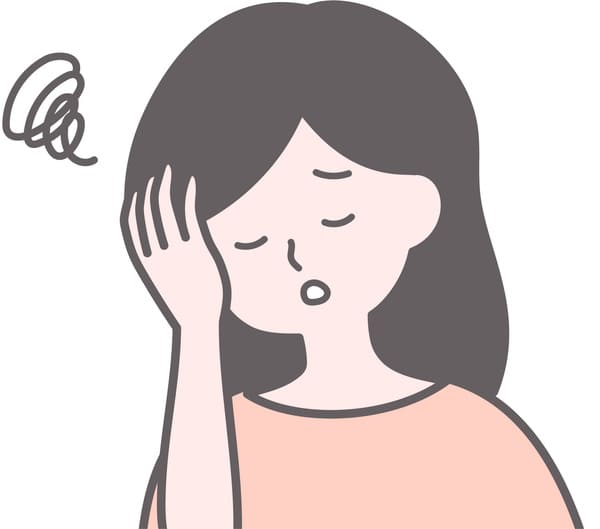 自律神経の乱れで悩む女性のイラスト