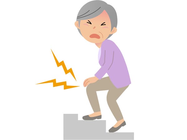 膝が痛い女性のイラスト